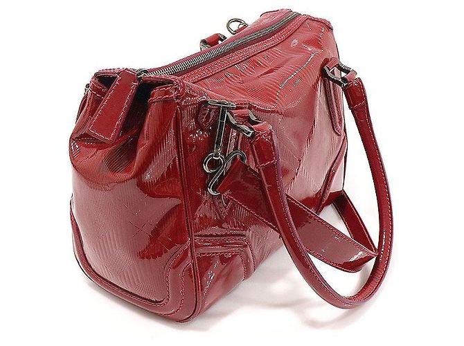 Burberry Tote Bowling Medium in vernice rosso - vista 3