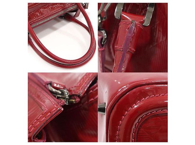 Burberry Tote Bowling Medium in vernice rosso - vista 6