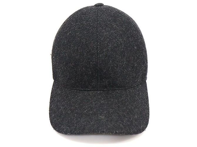 Prada Roden Baseball Cap aus Wolle in Anthrazitgrau Braun - Ansicht 3