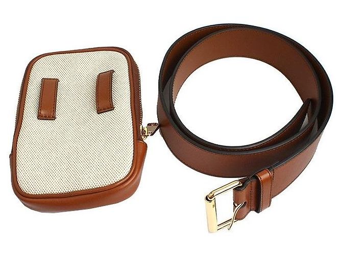 Gucci Borsa a tracolla Ophidia in tela a righe Marrone - vista 3