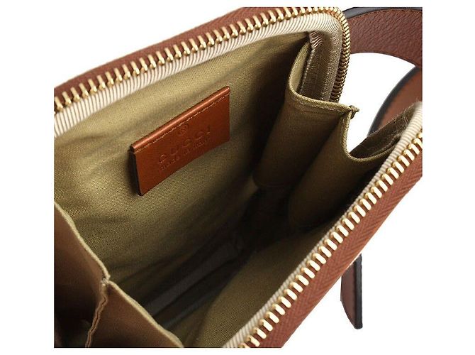 Gucci Borsa a tracolla Ophidia in tela a righe Marrone - vista 5