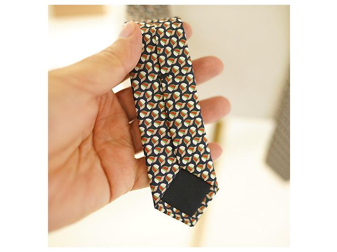 Gucci Silk Tie Navy Luxury Tie Gift Blue - view 10