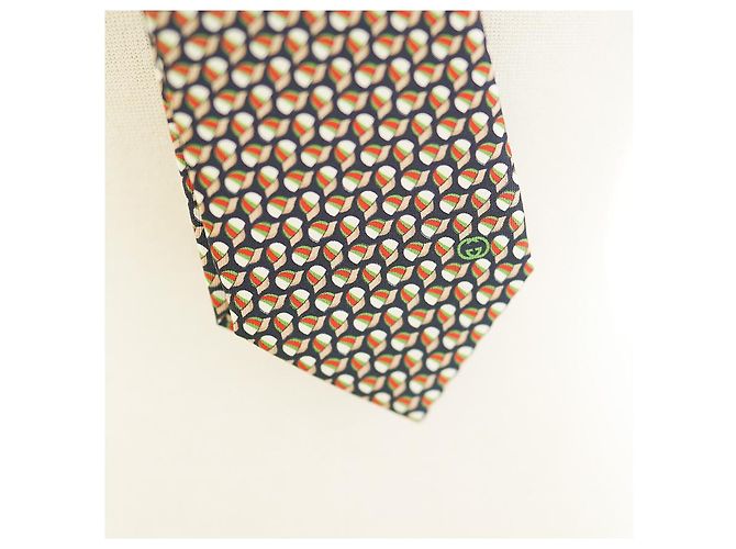 Gucci Silk Tie Navy Luxury Tie Gift Blue - view 11