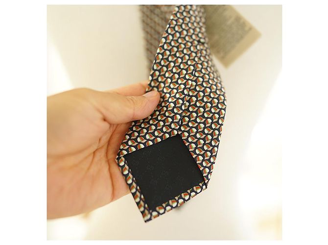 Gucci Silk Tie Navy Luxury Tie Gift Blue - view 5