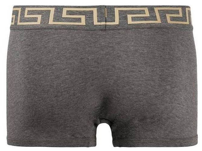 Short Versace con borde Greca Gris y Oro - vista 5