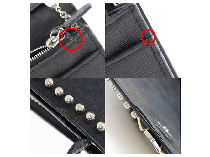 Borsa a tracolla in pelle nera Fendi Karl Lagerfeld Nero - vista 15