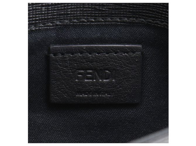 Borsa a tracolla in pelle nera Fendi Karl Lagerfeld Nero - vista 17