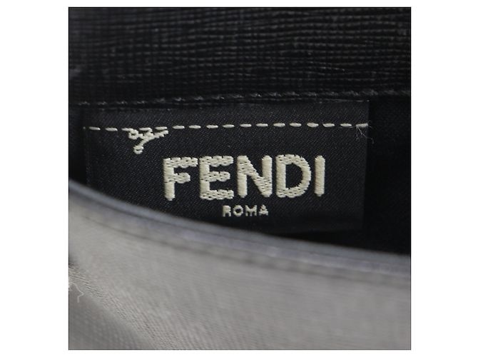 Borsa a tracolla in pelle nera Fendi Karl Lagerfeld Nero - vista 18