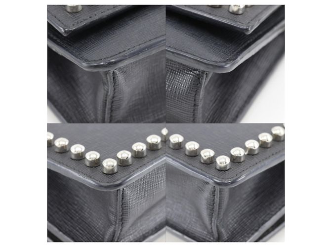 Borsa a tracolla in pelle nera Fendi Karl Lagerfeld Nero - vista 4