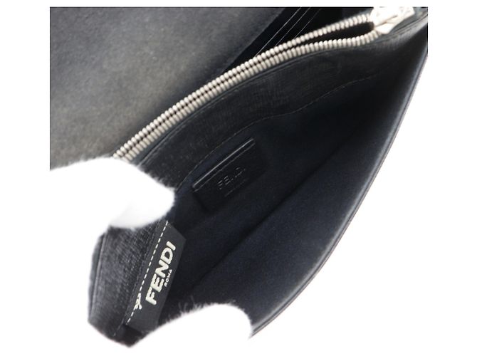 Borsa a tracolla in pelle nera Fendi Karl Lagerfeld Nero - vista 5