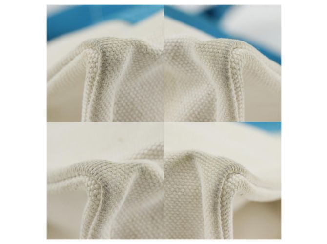 Hermès Hermes Bora PM Tote Bag in Hellblau und Weiß - Ansicht 4