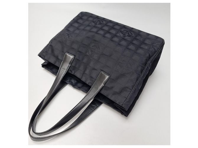 Chanel Große Travel Line Tote Bag Schwarz - Ansicht 10