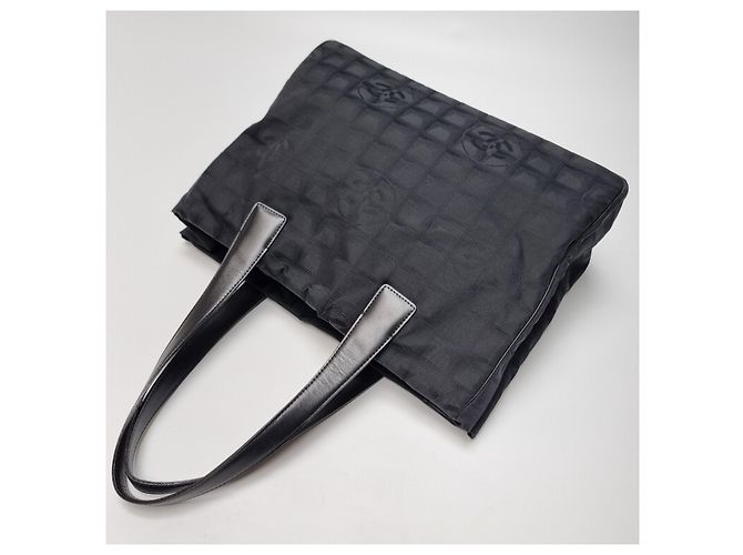 Chanel Große Travel Line Tote Bag Schwarz - Ansicht 12