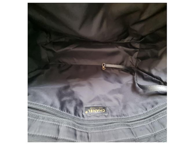 Chanel Große Travel Line Tote Bag Schwarz - Ansicht 17