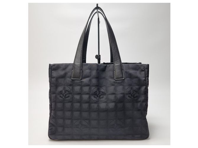 Chanel Große Travel Line Tote Bag Schwarz - Ansicht 2