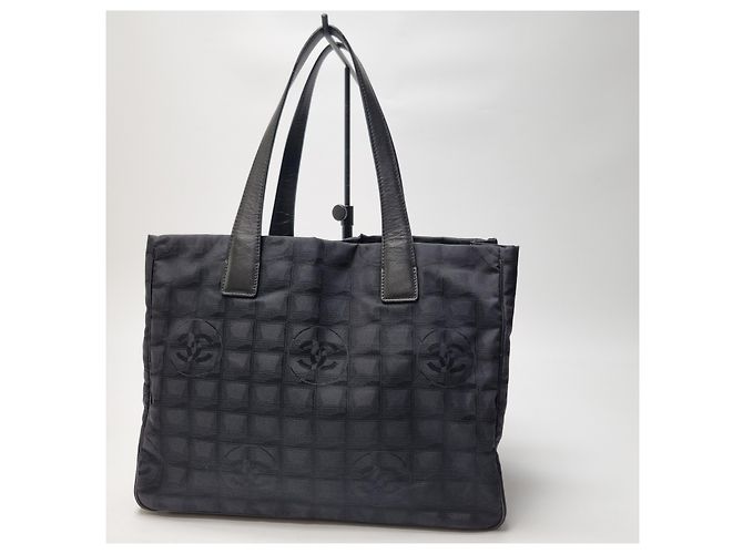 Chanel Große Travel Line Tote Bag Schwarz - Ansicht 3