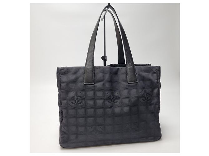 Chanel Große Travel Line Tote Bag Schwarz - Ansicht 4