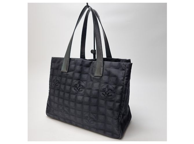 Chanel Große Travel Line Tote Bag Schwarz - Ansicht 6