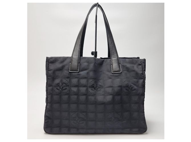 Chanel Große Travel Line Tote Bag Schwarz - Ansicht 7