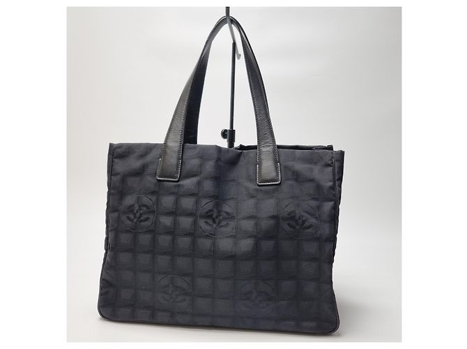 Chanel Große Travel Line Tote Bag Schwarz - Ansicht 8