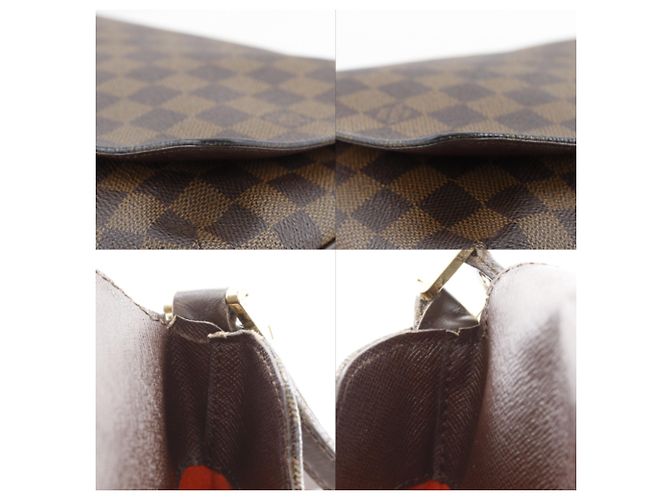 Borsa a tracolla Louis Vuitton Musette Tango Marrone Damier ebene - vista 11