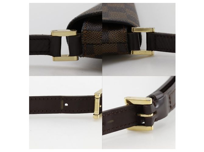 Borsa a tracolla Louis Vuitton Musette Tango Marrone Damier ebene - vista 13