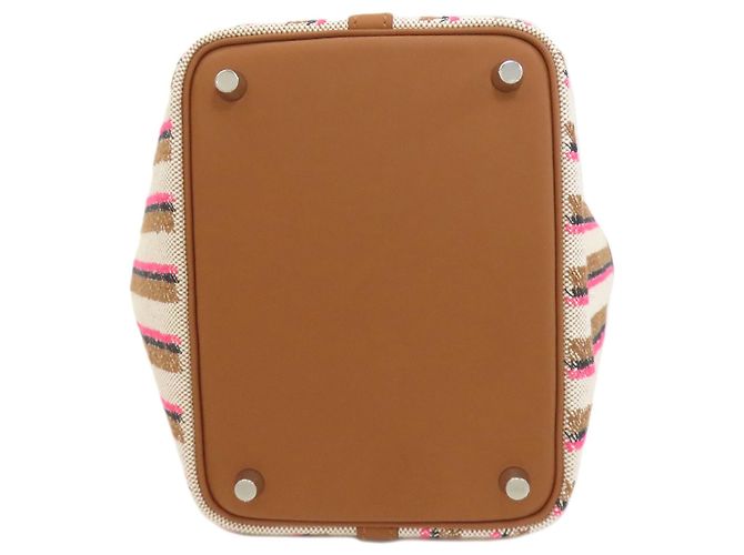 Hermès Borsa Hermes Picotin Lock PM in Ecru e Fauve Rosso D'oro Crudo - vista 4
