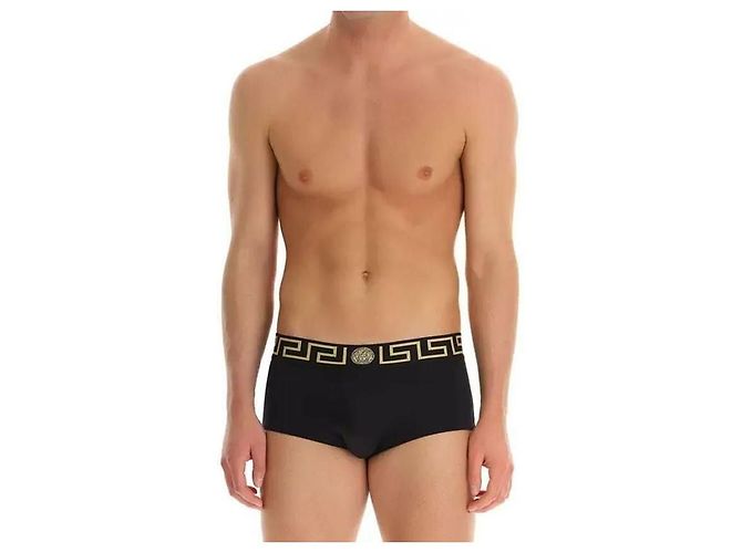 Versace Greca Border Swim Trunk Black - view 5