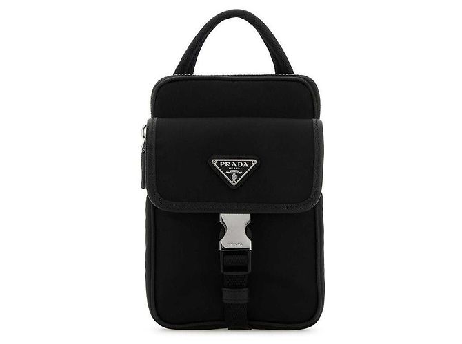 Prada Capa para smartphone em Re-Nylon e couro Saffiano - vista 4