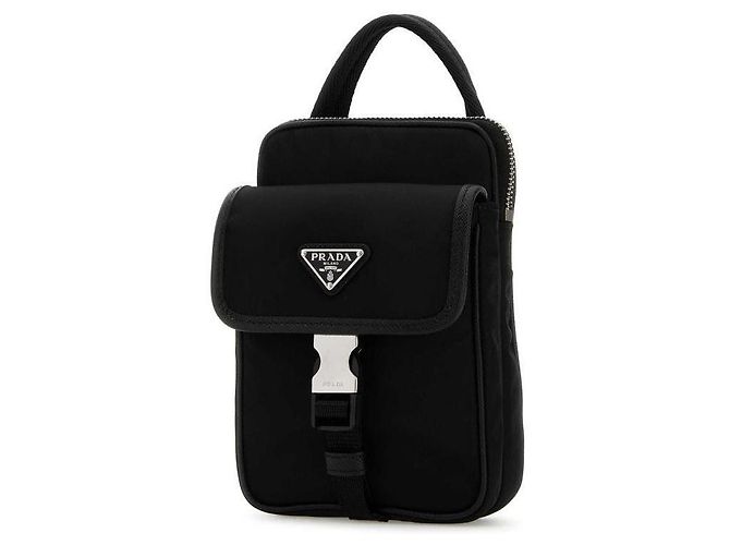 Prada Capa para smartphone em Re-Nylon e couro Saffiano - vista 5