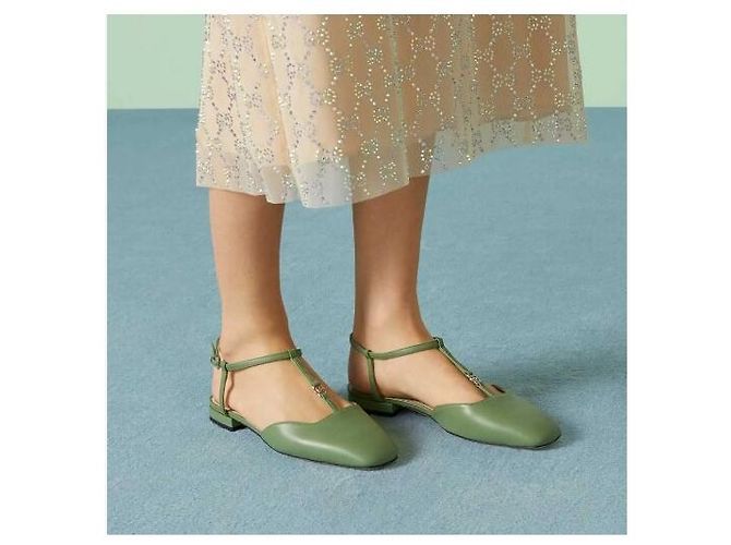 Gucci Flache Lederschuhe Mehrfarben - Ansicht 19