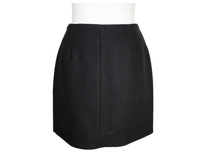 Balenciaga Minifalda negra con ribete texturizado Negro - vista 2