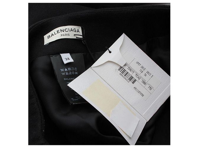 Balenciaga Minifalda negra con ribete texturizado Negro - vista 3
