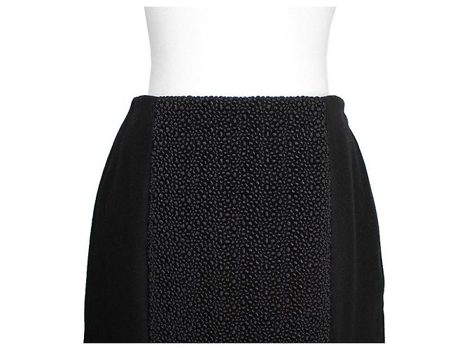 Balenciaga Minifalda negra con ribete texturizado Negro - vista 4