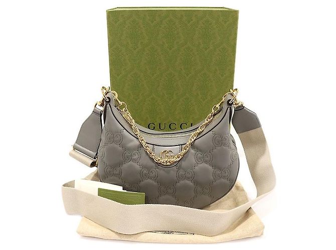 Gucci Hobo GG Matelassé Double Small Chain Grau Braun - Ansicht 2