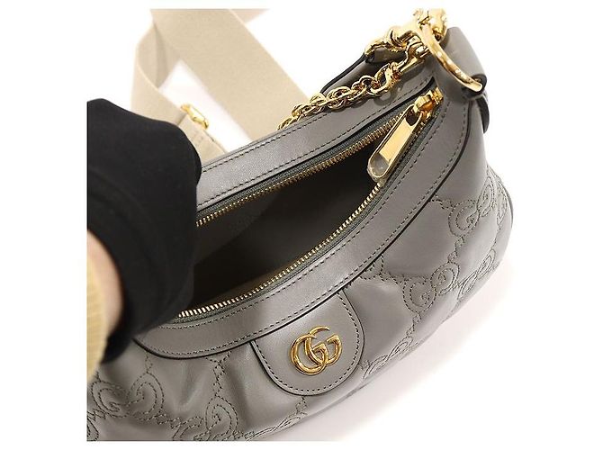 Gucci Hobo GG Matelassé Double Small Chain Grau Braun - Ansicht 6