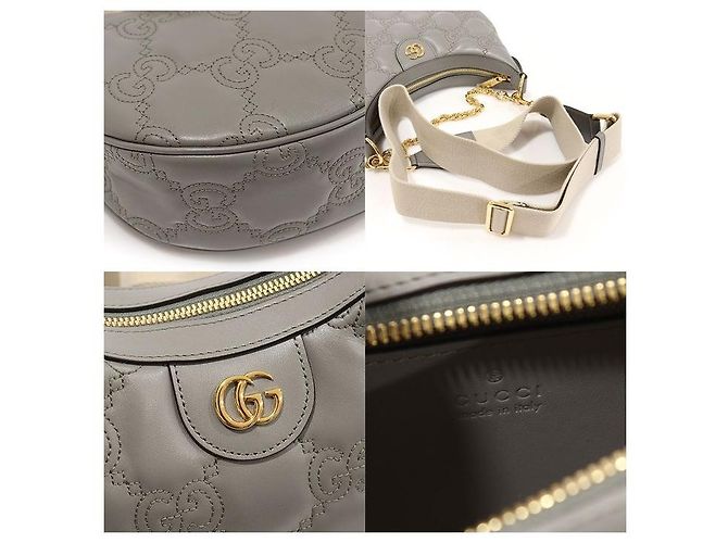 Gucci Hobo GG Matelassé Double Small Chain Grau Braun - Ansicht 7