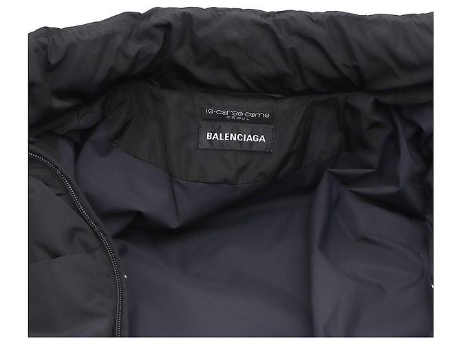 Balenciaga C-Shape Puffer Jacket Black - view 9