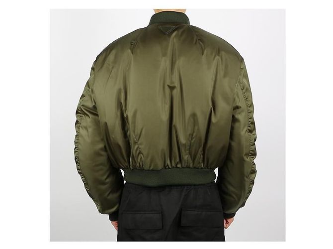 Prada Recycled Nylon Crop Down Jacket - view 4