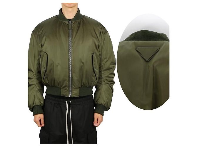 Prada Recycled Nylon Crop Down Jacket - view 9