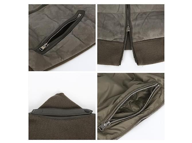 Tom Ford Suede Down Jacket Green - view 13