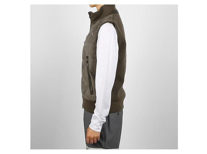 Tom Ford Suede Down Vest Green - view 3