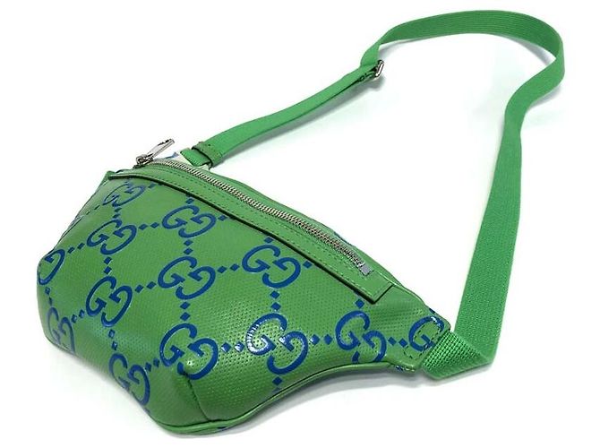 Gucci Borsa a tracolla a rilievo AABDQ Verde - vista 5