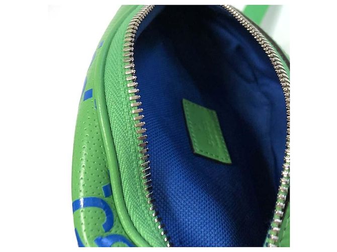 Gucci Borsa a tracolla a rilievo AABDQ Verde - vista 6