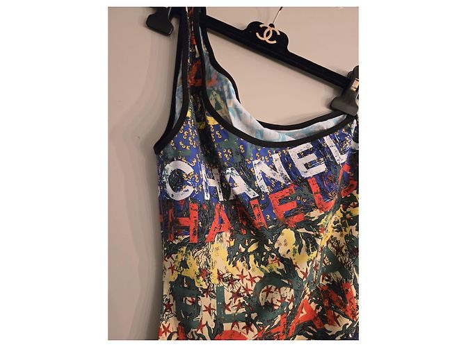 Chanel Einteiler-Badeanzug mit All-Over-Logo-Print Mehrfarben - Ansicht 4