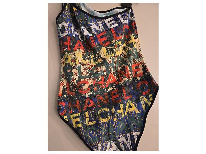 Chanel Einteiler-Badeanzug mit All-Over-Logo-Print Mehrfarben - Ansicht 5