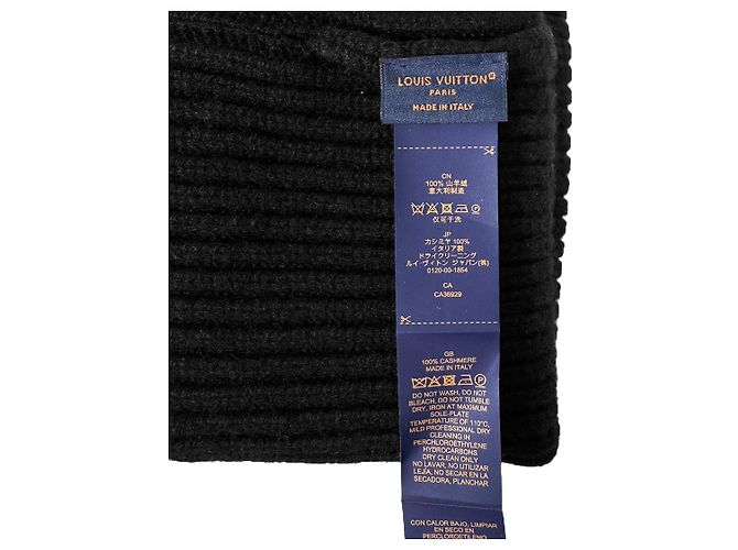 Louis Vuitton Berretto in cashmere Nero - vista 7