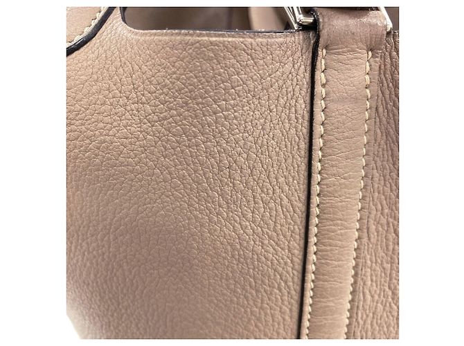 Hermès Borsa Hermes Picotin PM in Gris Tourterelle Grigio - vista 12