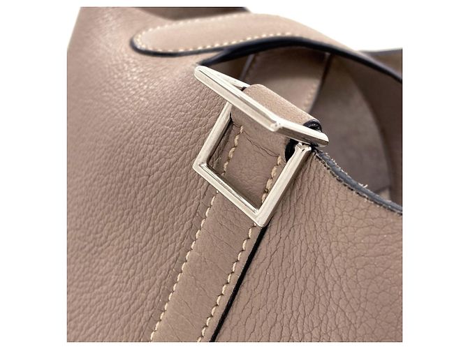 Hermès Borsa Hermes Picotin PM in Gris Tourterelle Grigio - vista 15