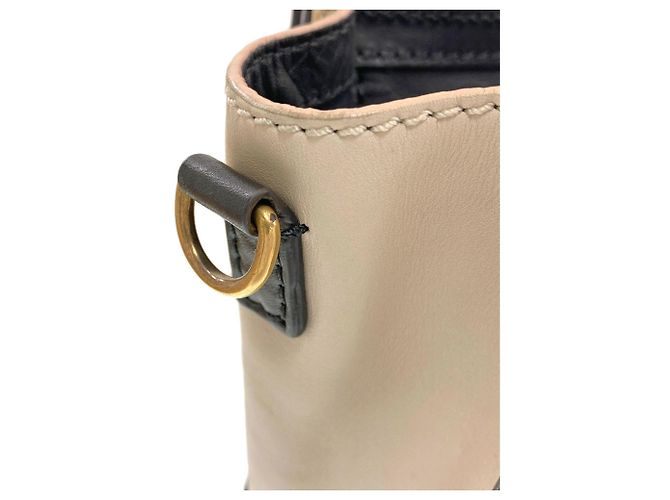 Céline Borsa 2-Way Celine Luggage Nano Nero Beige Cachi - vista 15